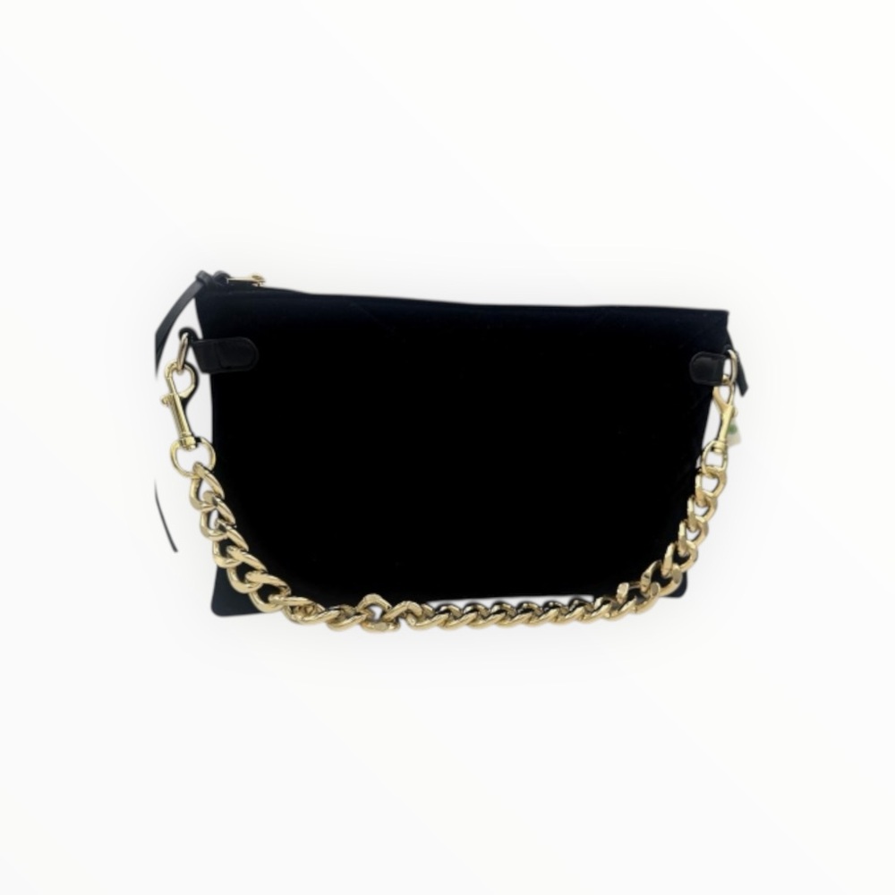 Chic Velvet Black Chain Shoulder Bag - Picture 6 of 8